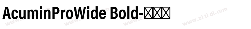 AcuminProWide Bold字体转换
